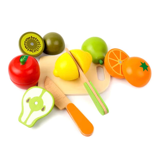Wooden Fruit and Veg Cutting Toy Set for Early Learning Fun 9823895257422-1