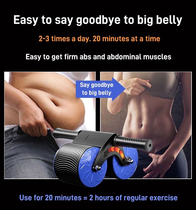 Automatic Rebound Abdominal Roller Core Trainer Exercise Fitness Strengthening Home Workout 8490143940910-1