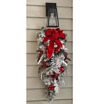The Cordless Prelit Red And White Holiday Trim 8959284183321-1