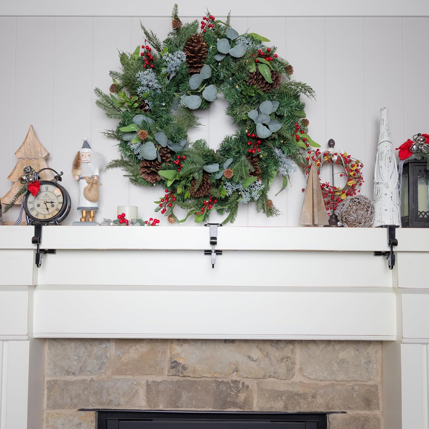 Fireplace Stocking and Garland Hanger 10004131938585-1