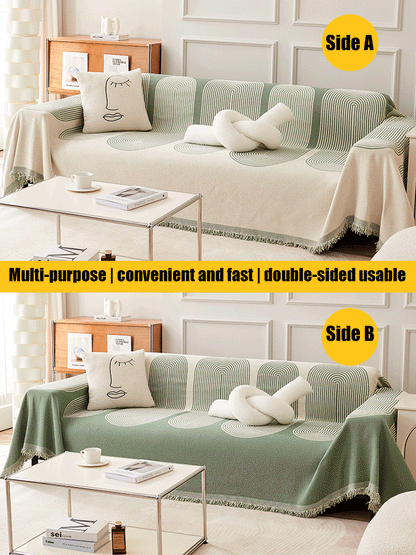 Reversible Chenille Sofa Cover Non Slip Water Resistant Washable 8863050301742-1
