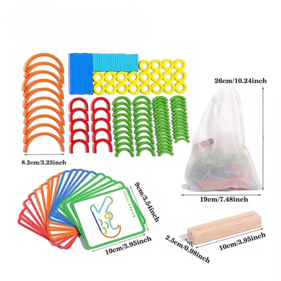 Stick and Ring Puzzle Toy for Fun Creative Learning 10767380349262-1