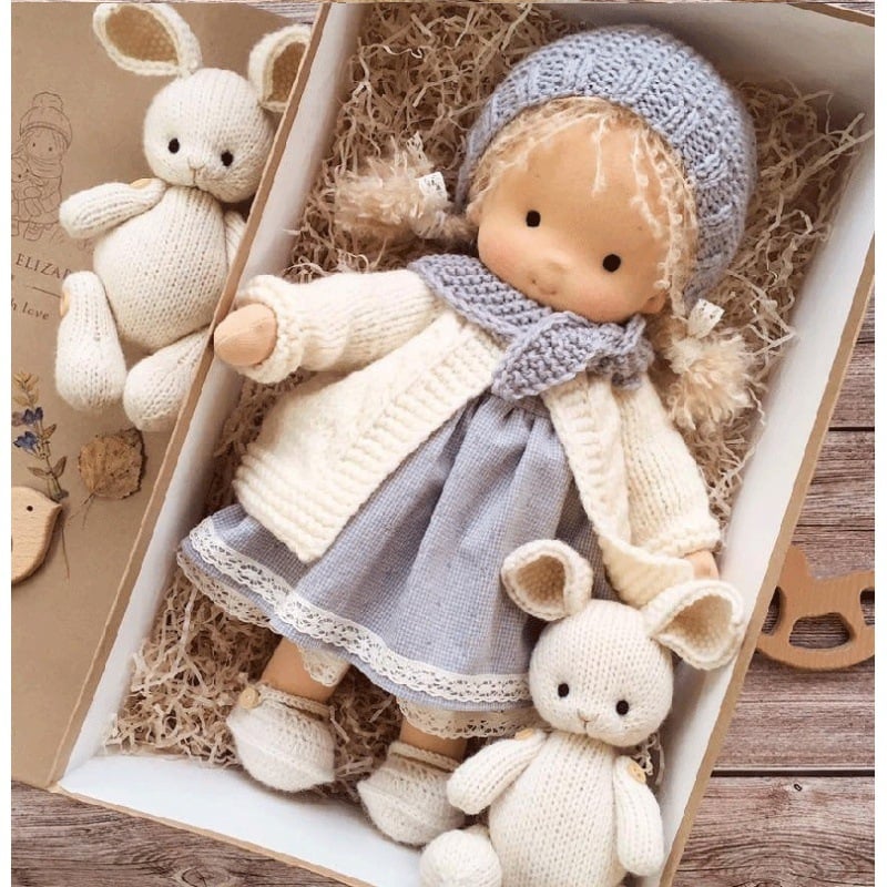 Gift for Kids-Handmade Waldorf Doll 8959340413209-1
