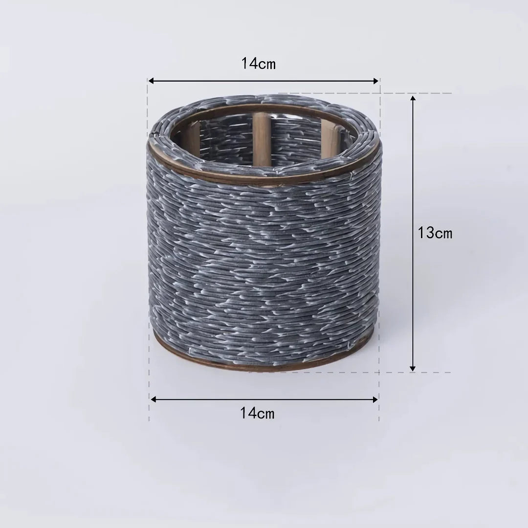 Nordic Hand-Woven Imitation Rattan Flower Pot 14815605719366-1
