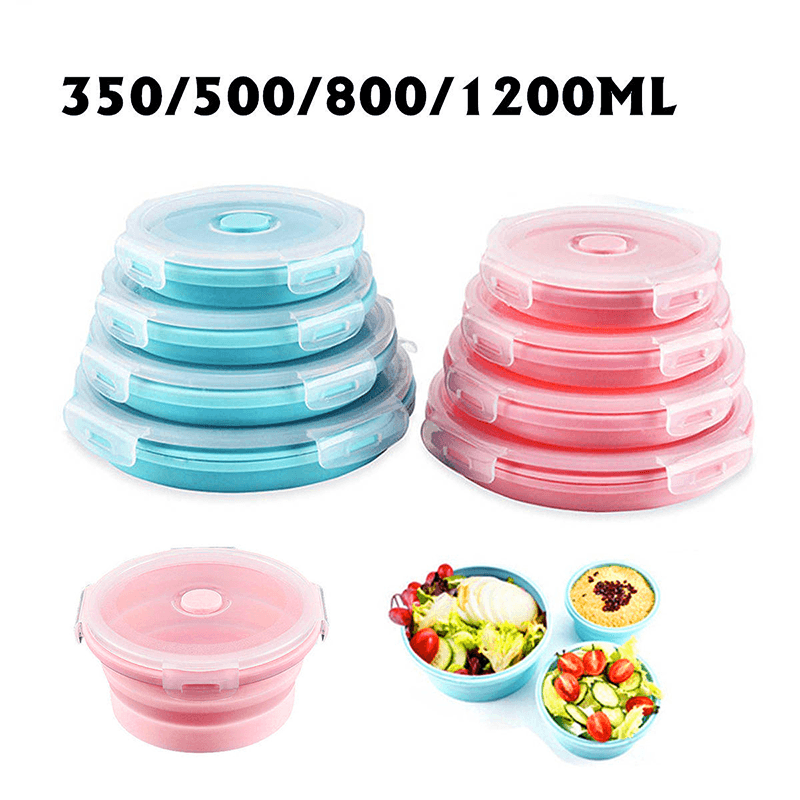 Space Saving Collapsible Lunch Box Set For Meal Prep And Travel 6852153933924-1