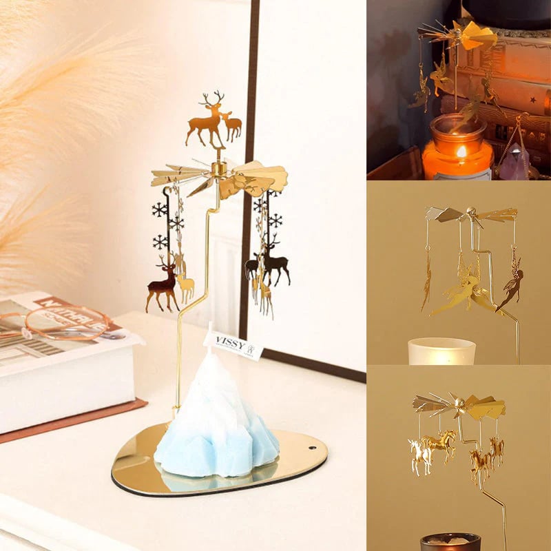 Romantic Thermal Rotating Candle Holder Stainless Steel Home Decoration 9539189113134-1