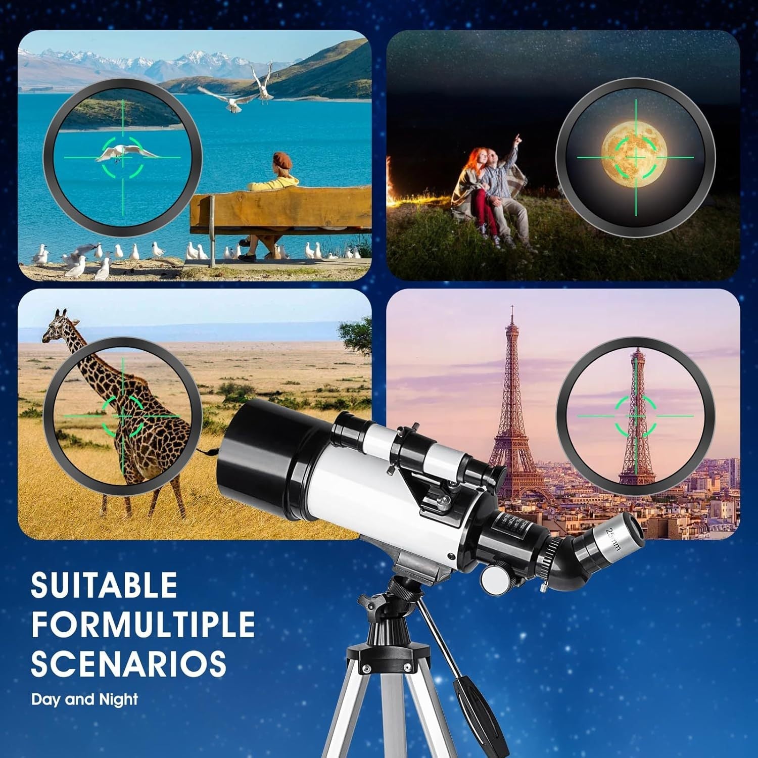 Astronomical Refracting Telescope Suitable For Children, Adults And Beginners, Multi-coated And Wireless Remote Control 9005139689692-1
