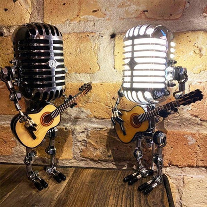 Vintage Metal Microphone Robot Desk Lamp🎸 8999588102425-1