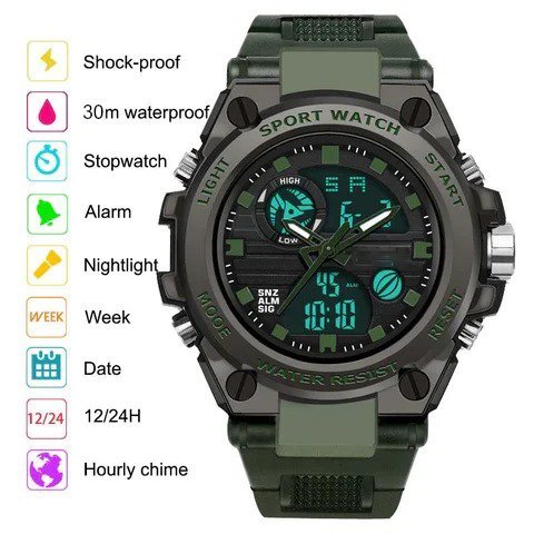 30m Waterproof Premium Men's Sports Watch - Smart and Stylish Smart Waterproof Function Watch 9795113484590-1