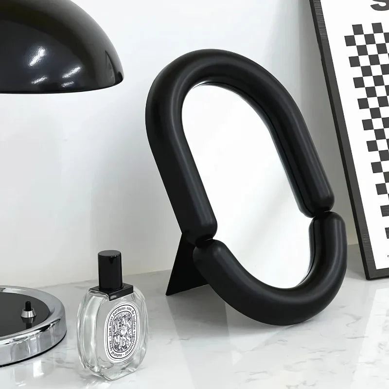 Elegant Irregular Oval Shaped Tabletop Mirror For Home Décor 14815621120326-1