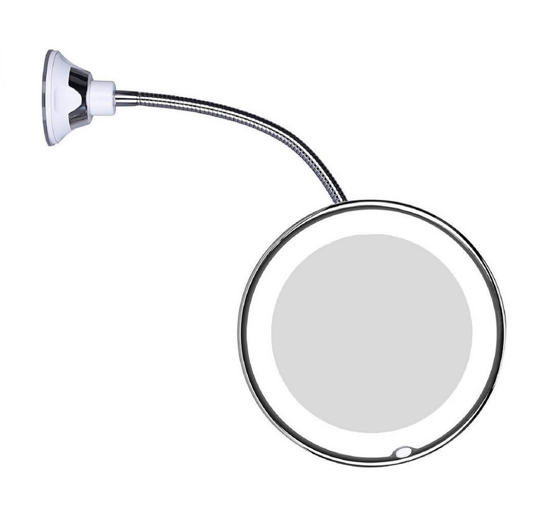 Makeup Mirror With Flexible Arm & Magnifier | Wall Mounted Led Light 10145067499859-1