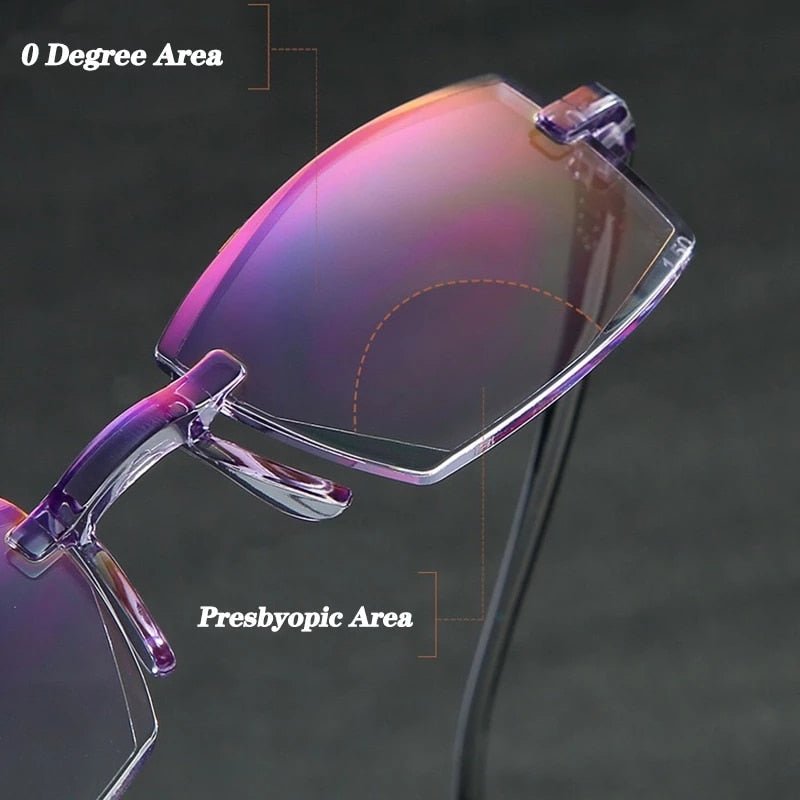 Lightweight Rimless Progressive Multifocal Anti-Blue Light Reading Glasses 8745892479310-1