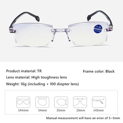 Lightweight Rimless Progressive Multifocal Anti-Blue Light Reading Glasses 8745892479310-1