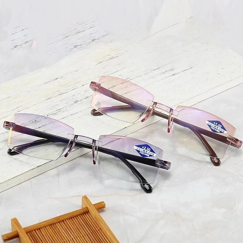 Lightweight Rimless Progressive Multifocal Anti-Blue Light Reading Glasses 8745892479310-1