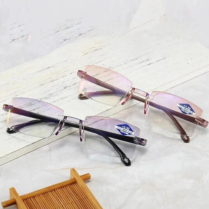 Lightweight Rimless Progressive Multifocal Anti-Blue Light Reading Glasses 8745892479310-1