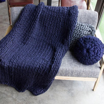 Area Hand Knitted Chunky Blanket 6041193676954-1