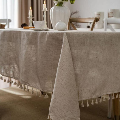 Natural Linen Tablecloth For Dining Table Home Interior Decoration 6829948895386-1