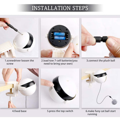 Automatic Cat Toy Ball Interactive Pet Exercise Funny Play Device 14814327734598-1