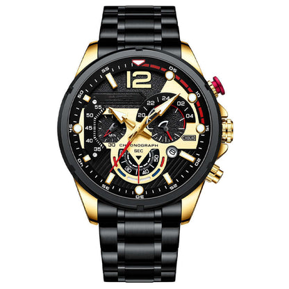 Classic Quartz Wrist Watch For Men With Night Glow Display 9207488774425-1