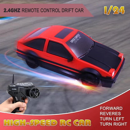 Mini Remote Control Drift Car Gyro Lights Metal Tires 9566558093614-1
