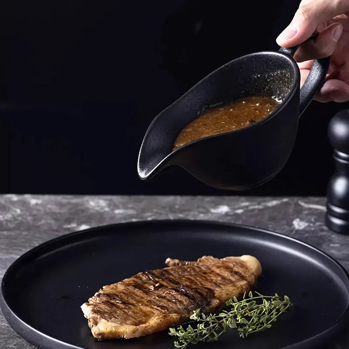 Elegant Ceramic Gravy Boat For Sauces And Dressings - 220Ml 14815669682502-1