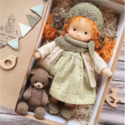 Gift for Kids-Handmade Waldorf Doll 8959340413209-1