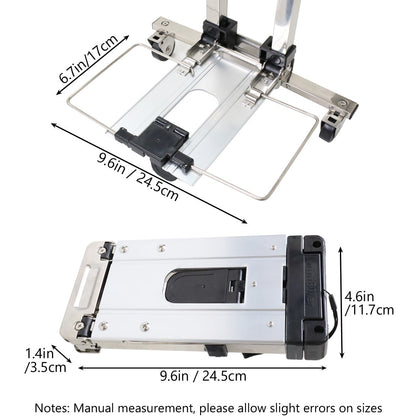 Stainless Steel Folding Luggage Trolley Travel Mini Shopping Trolley with Two Wheels 8657755668761-1