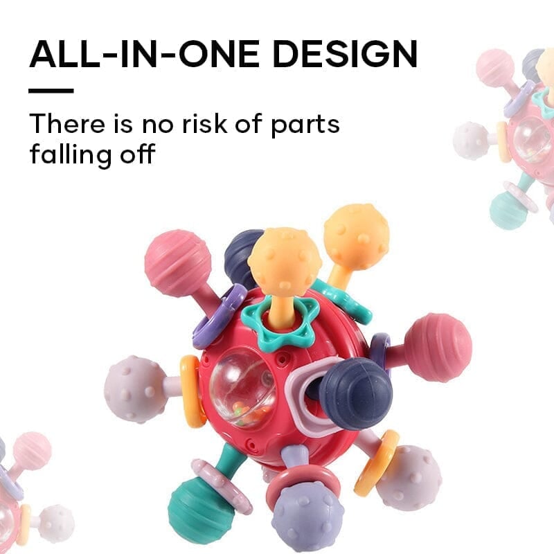 Baby Sensory Teething Rattle Toy With Safe Silicone Multi Texture Design 14975344083270-1