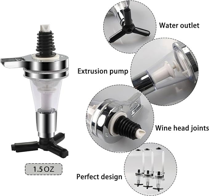 Wall Mounted Liquor Dispenser For Home Bar Alcohol Beverage Station 9864402600238-1