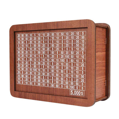 Wooden Savings Box for Smart Money Tracking and Daily Motivation 15089492656454-1