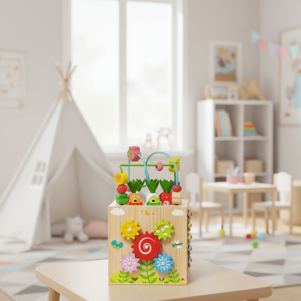 8-In-1 Montessori Toy - Multifunctional Activity Cube For The Motor And Cognitive Development Of Babies 10175724388616-1