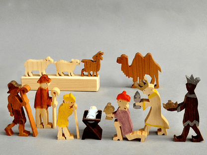 Wooden Scene Set Stable Figurines Religious Decoration 9636197171502-1