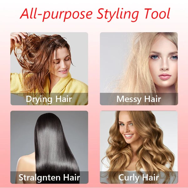 3-In-1 Hot Air Styler And Rotating Hair Dryer For Dry Hair, Curl Hair, Straighten Hair 8525637026094-1