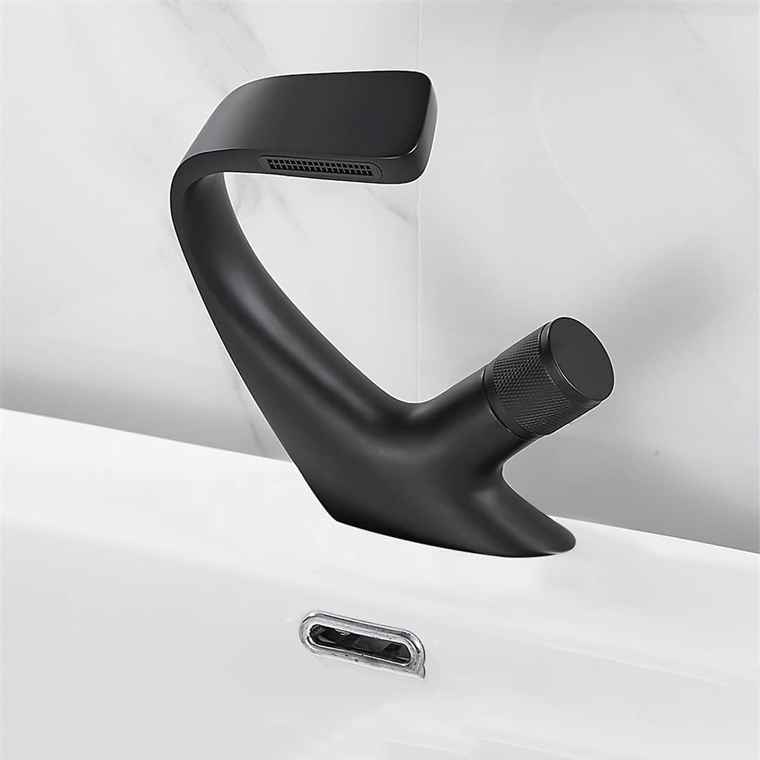 Elegant Single Handle Basin Faucet Stainless Ceramic Valve Deck Mounted 9004879348014-1