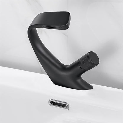 Elegant Single Handle Basin Faucet Stainless Ceramic Valve Deck Mounted 9004879348014-1