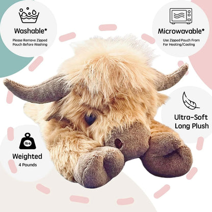 Cute Cartoon Highland Cow Cuddly Toy 12027783414078-1