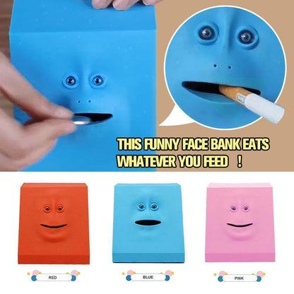 Interactive Funny Face Coin Bank For Kids Saving Money Education 6851975708772-1