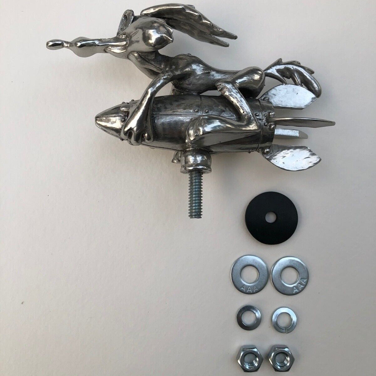 Metal Duck Hood Ornament Universal Mount For Car Motorcycle 8545363460398-1