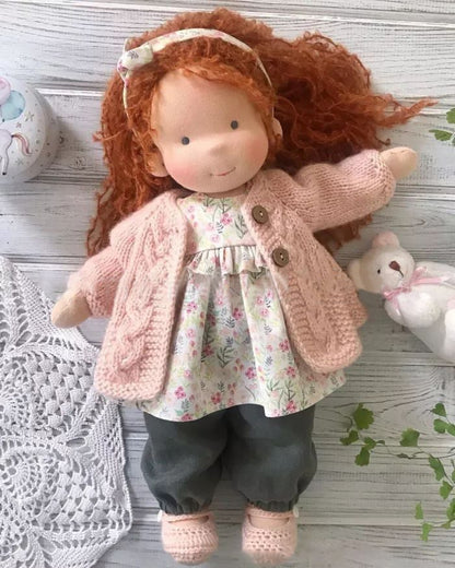 Gift for Kids-Handmade Waldorf Doll 8959340413209-1