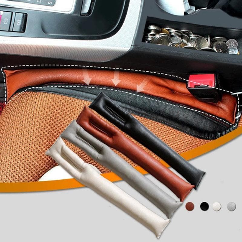 Adjustable Car Seat Gap Filler Organizer Pu Leather Universal 8745865773390-1