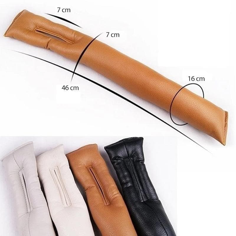 Adjustable Car Seat Gap Filler Organizer Pu Leather Universal 8745865773390-1