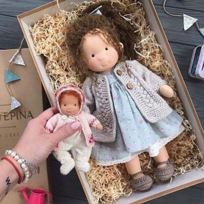 Gift for Kids-Handmade Waldorf Doll 8959340413209-1