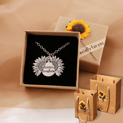 Sunflower Necklace Symbolizing Love, Happiness, and Warmth Every Day 15090580226374-1
