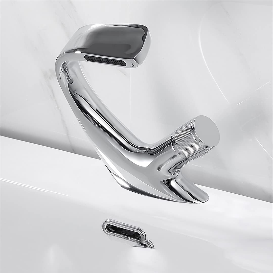 Elegant Single Handle Basin Faucet Stainless Ceramic Valve Deck Mounted 9004879348014-1