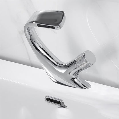 Elegant Single Handle Basin Faucet Stainless Ceramic Valve Deck Mounted 9004879348014-1
