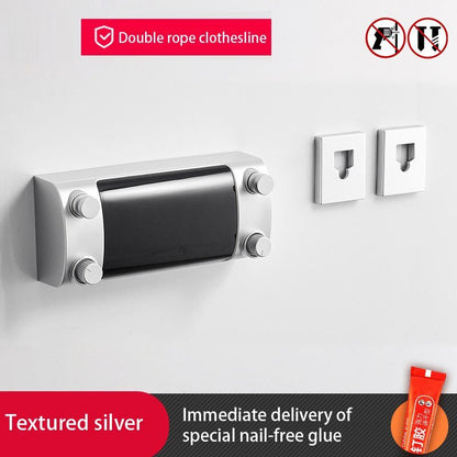 Retractable Clothes Line Dryer Wall Mounted Indoor Outdoor Laundry Hanger 14814317478214-1