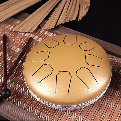 8-Tone Steel Tongue Drum for Meditation, Yoga & Relaxation 9848669110618-1