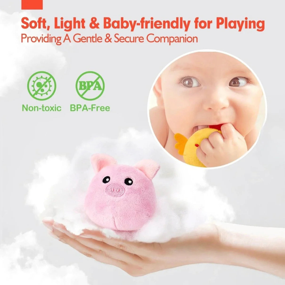 Soft Farm Toy Set with Plush Animals for Creative Toddler Play 10800518758734-1