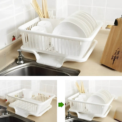 Double Layer Kitchen Dishes & Utensils Drying Organizer Rack 9638697435417-1