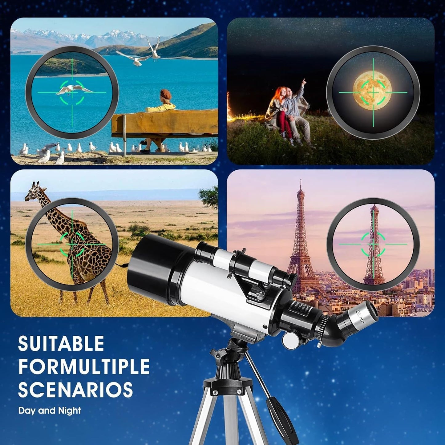 Astronomical Refracting Telescope Suitable For Children, Adults And Beginners, Multi-coated And Wireless Remote Control 9005139689692-1